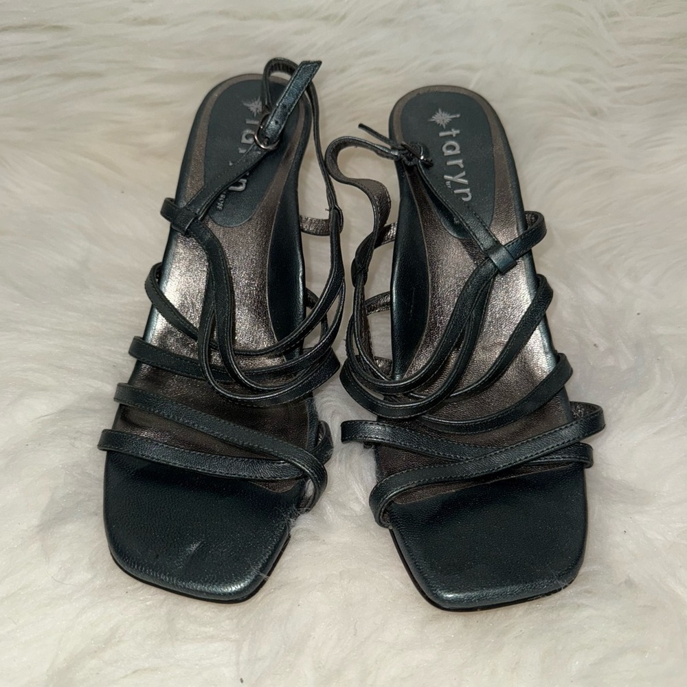 Shimmery blue Strappy Sandals